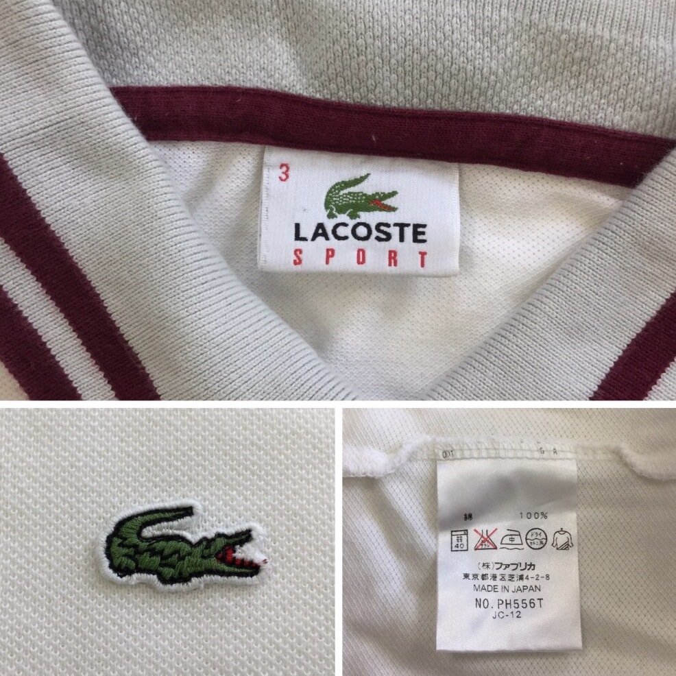 LACOSTE SPORT 饳 Ⱦµݥ ̵ 3/ ֥ λ ١å M MADE-IN-JAPAN