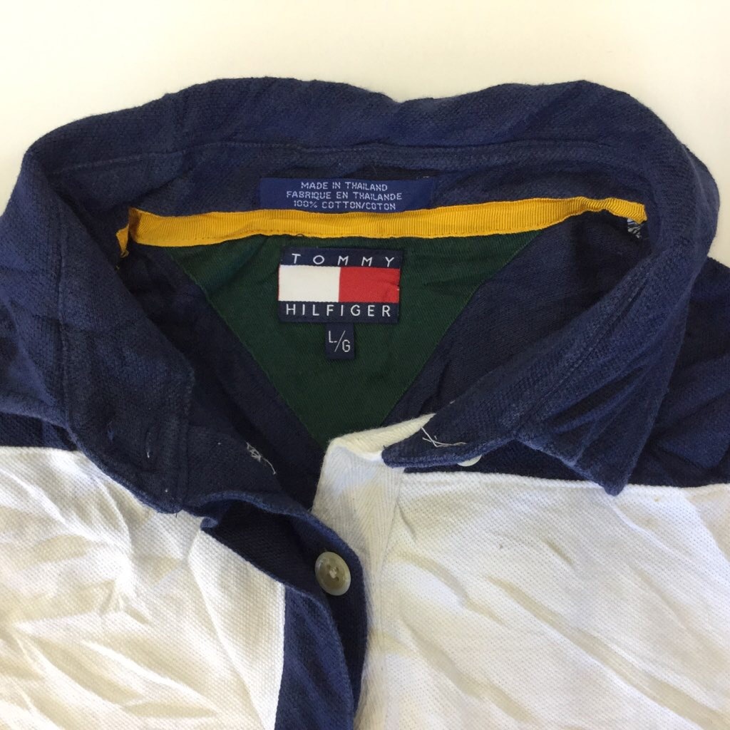 TOMMY HILFIGER 90's �ȥߡ��ҥ�ե����� ����̵�� �ܡ����� Ĺµ�ݥ������ ��ǥ����� L/�忧 �֥��� ����� ���ݡ��� ���ᥫ�� USA ����ꥫ͢�� ���λ�