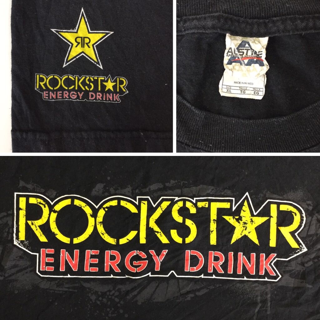 ROCKSTAR ENERGY-DRINK ȾµT ̵ XL/ ꥫľ͢ 礭 ӥå USA å ʥɥ