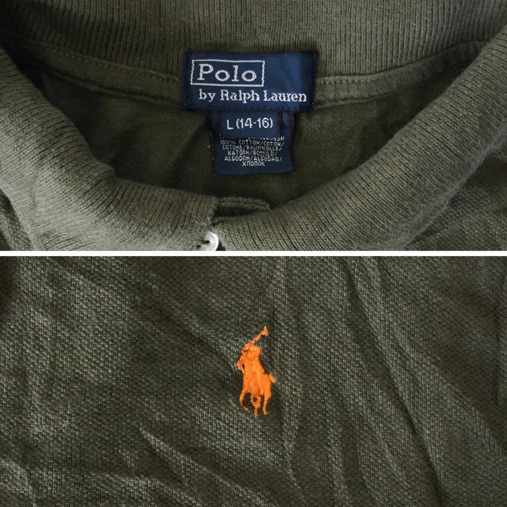 Polo by Ralph Lauren �ݥ� ���ե������ ����ꥫ͢�� Ⱦµ�ݥ������ ���å������� L (14-16) ��� S/���㥳���륰�졼 ����̵�� �֥��� ���λ� ���ᥫ�� USA �Ҷ���