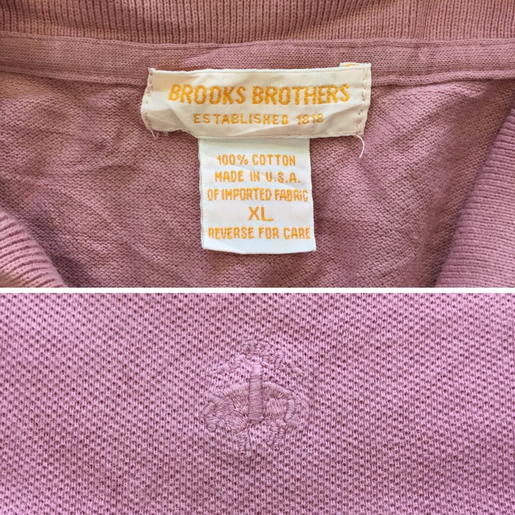 BROOKS BROTHERS ֥å֥饶 ݥ Ⱦµݥ MADE-IN-USA ǥ XL/ԥ ̵ ꥫľ͢ ᥫ 礭 ӥå