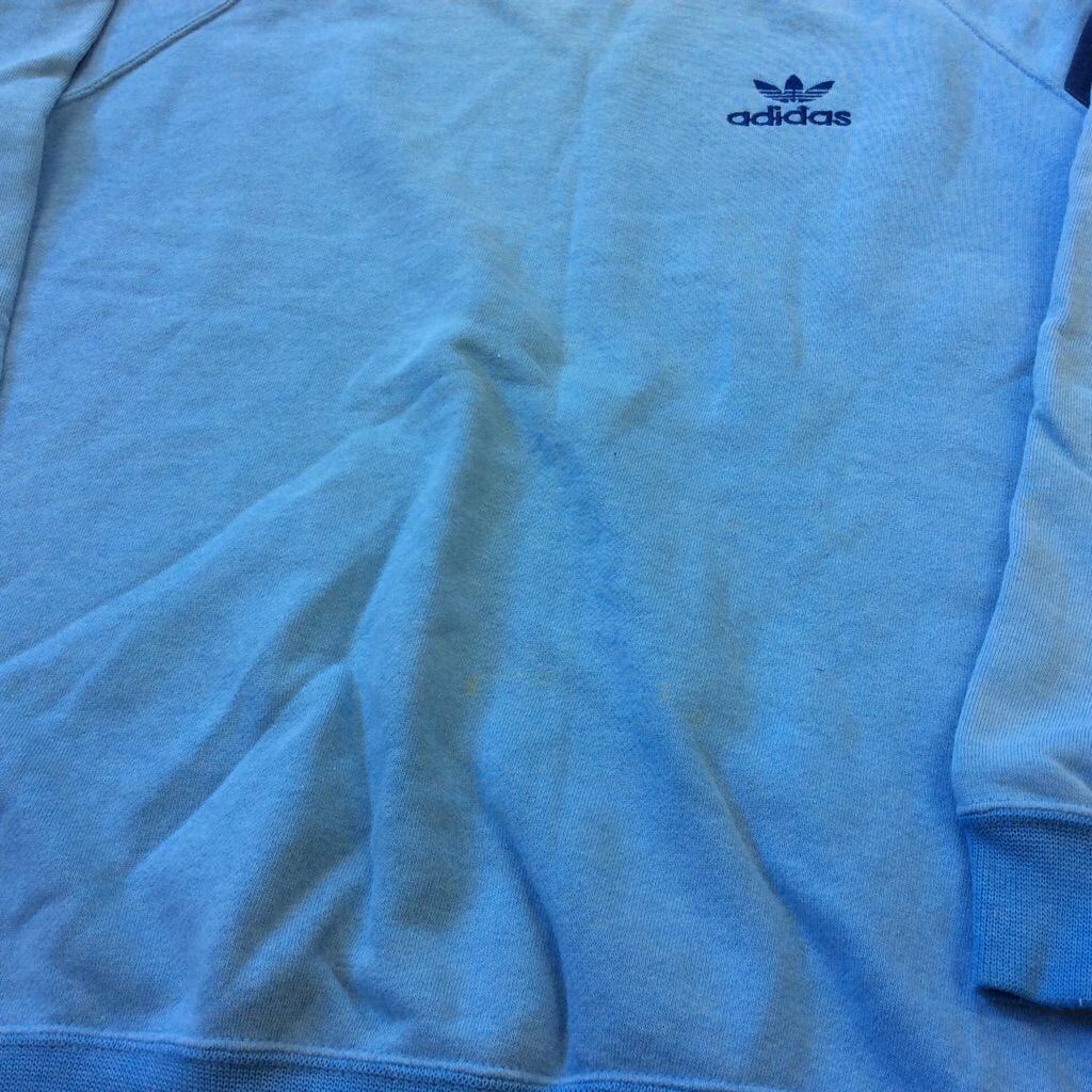 Adidas ���ǥ����� �ӥ�ơ��� �ǥ������ �������å� �ȥ졼�ʡ� ����̵�� M/�忧���֥롼 ������� �֥��� ���ᥫ�� ���� �ȥ�ե����� ������ �饰��� �����å� ������� VINTAGE OLD ���岷 ���� ���ݡ���