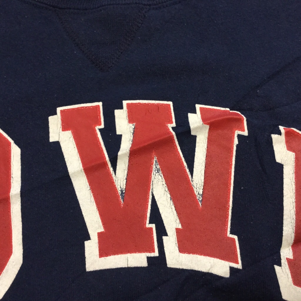 RUSSELL ATHLETIC ��å��륢������å� �������å� �ȥ졼�ʡ� MADE IN U.S.A. ����̵�� XL/�����ͥ��ӡ� IOWA STATE ͢���� ���ᥫ�� ���岷 ���� �����å� �礭�� �ӥå� �����С�