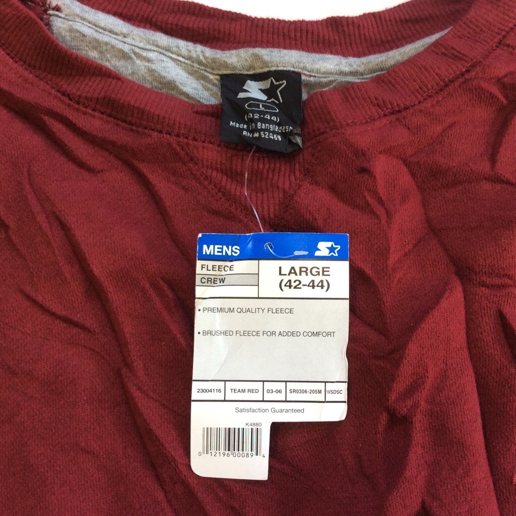 STARTER ���������� ̤���� �ǥåɥ��ȥå� ̵�ϥ������å� �ȥ졼�ʡ� ����̵�� XL-XXL/���� ����ꥫľ͢�� USA ���ᥫ�� �֥��� �ɽ����� ����å� �ץ졼�� �����å� �����դ� ���ݡ��ƥ� ���ݡ��� ���岷 ���� �礭�������� LL XO �ӥå������� �����С�������