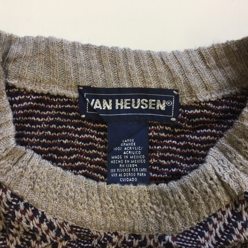 VAN HEUSEN ������������ ����ꥫ͢�� ����̵�� L/���졼x�ͥ��ӡ�x���� �������˥å� ��ʪ ���� ���롼�ͥå� ���ᥫ�� ������ USA���� ���岷 ����