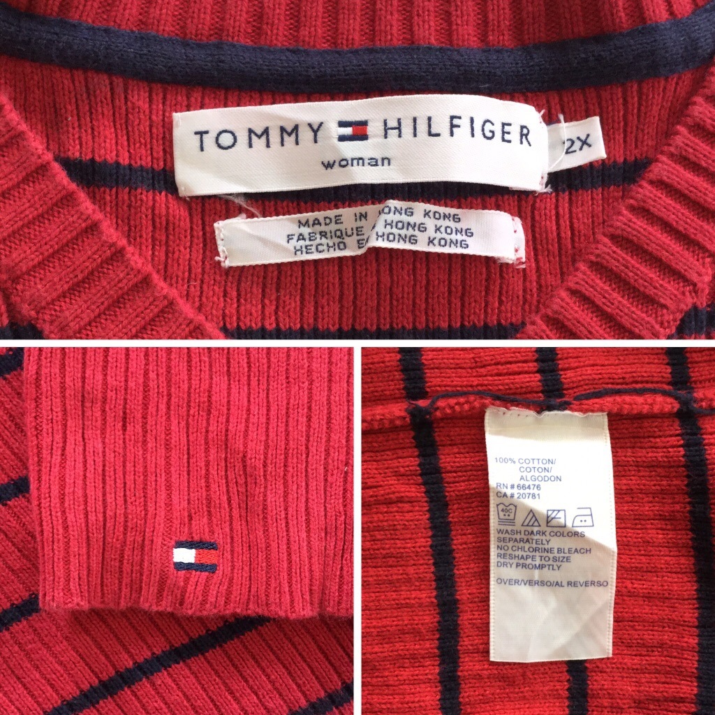 TOMMY HILFIGER woman �ȥߡ��ҥ�ե����� ���åȥ󥻡����� ����̵�� ��ǥ����� 2X/��x�� �ܡ����� ��֥˥å� ����ꥫ͢�� USA ���ᥫ�� �֥��� ���岷 ���� XXL �礭�� �ӥå� �����С�