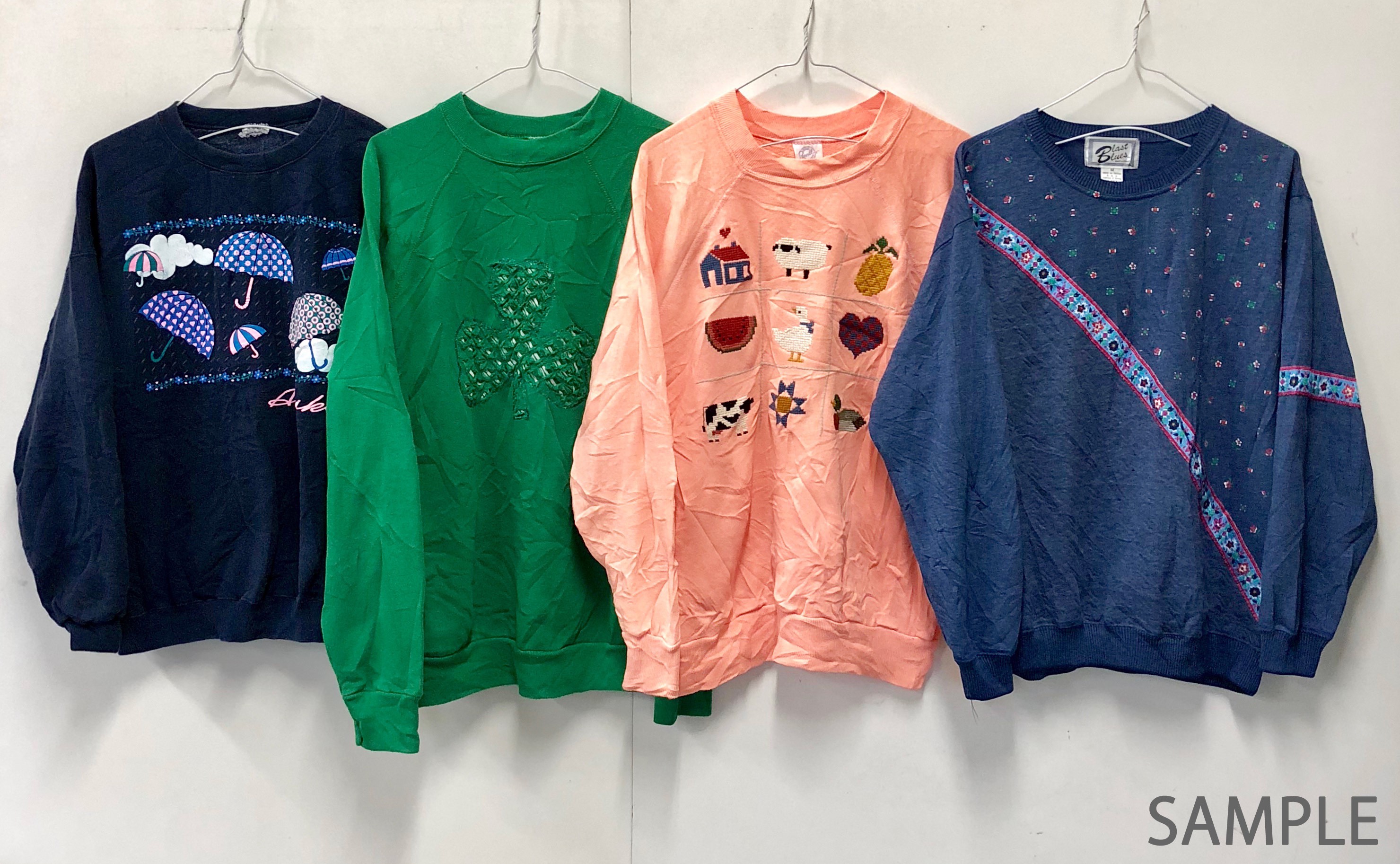 受注生産】【ダサかわトレーナー・レディース プリントスウェット】 S - M - L - XL 100lbs=45.3kg アメリカ古着 ベール 送料無料 アニマル 花柄 風景 ガーリー 総柄 装飾 猫 鳥 ベア 刺繍 ビンテージ まとめ 福袋 古着卸 アメカジ US輸入 アソート リメイク ユニセ | 受注生産】【ダサかわトレーナー・レディース プリントスウェット】 S - M - L - XL 100lbs=45.3kg アメリカ古着 ベール 送料無料 アニマル 花柄 風景 ガーリー 総柄 装飾 猫 鳥 ベア 刺繍 ビンテージ まとめ 福袋 古着卸 アメカジ US輸入 アソート リメイク ユニセ |