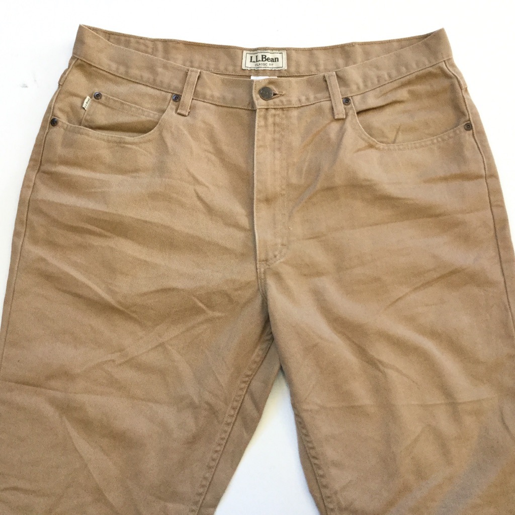 L L Bean エルエルビーン アメリカ古着 コットンパンツ メンズ W38 薄茶色 Classic Fit 綿パン アメカジ ブランド アウトドア トラッド Usa 送料無料 古着卸 業販 ビッグ オーバー 大きい アメリカ古着 メンズ ボトムス チノ 綿パン Spec Co Ltd