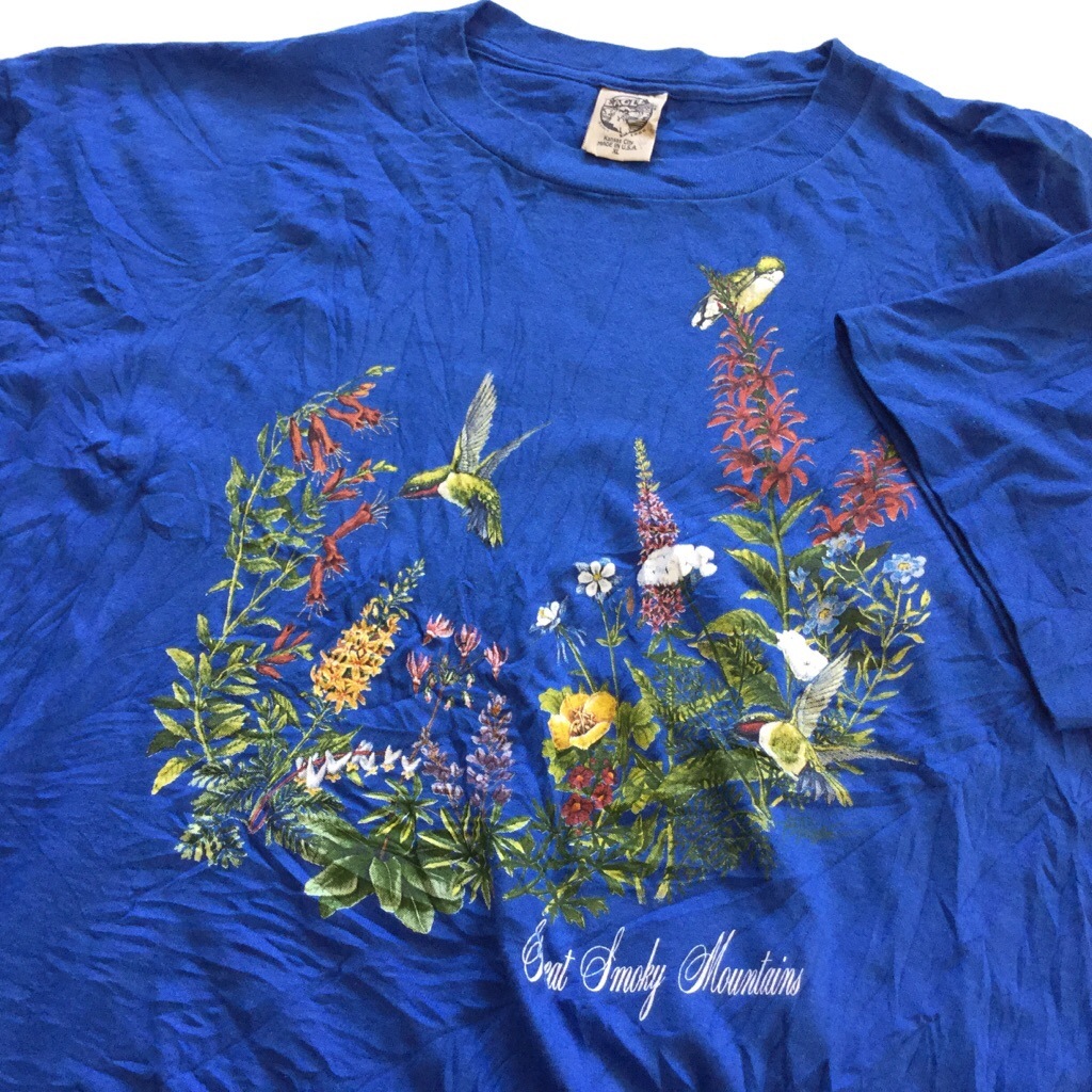 Great Smoky Mountains ϥɥ ȾµT ꥫľ͢ ̵ XL/ġ֥롼 MADE IN USA   ᥫ 岷  礭 ӥå С ǥ