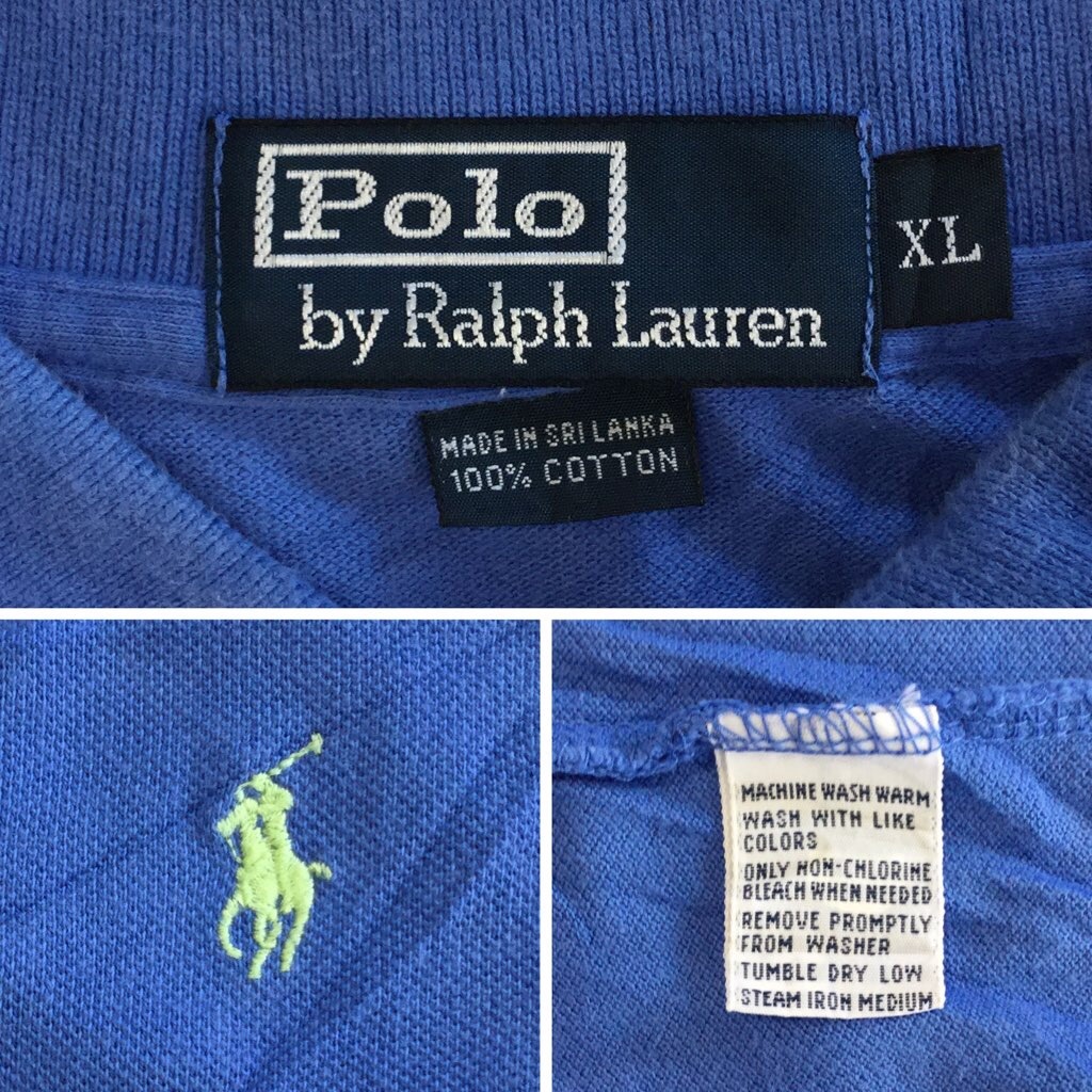 POLO by Ralph Lauren ݥ ե Ⱦµݥ XL/Ŀ ̵ ꥫľ͢ ֥  ᥫ 礭 ӥå USA