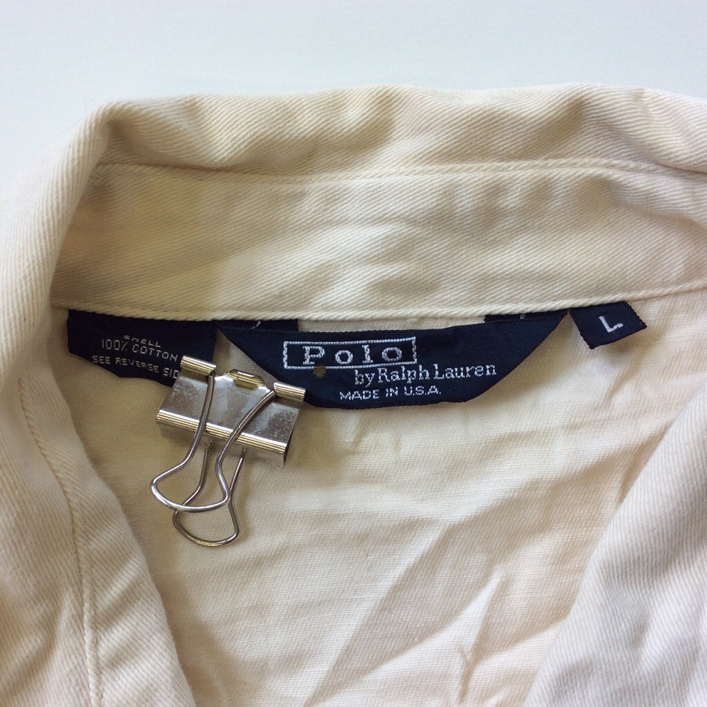 Polo by Ralph Lauren ݥ ե 󥰥ȥå åѡ㥱å ̵ L/եۥ磻ȡ ꥫ͢ MADE IN USA ᥫ ֥ ݥˡɽ  ꥸѡ 󥰥ȥå 󥹥ȥå 岷 