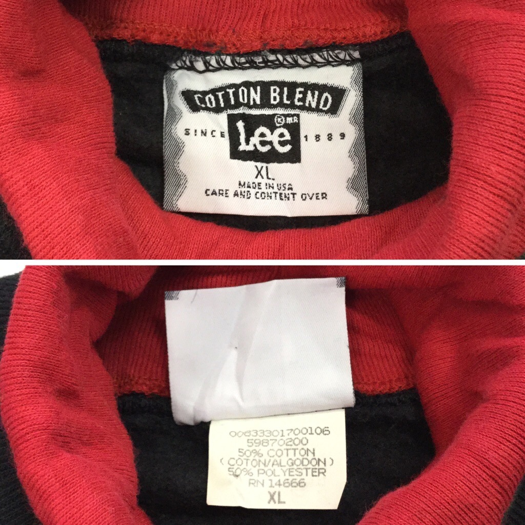 ����ꥫ���� ��ǥ����� Ĺµ�������å� XL/�� �����ǥ��ʥ� �֤�Ļ ������Ļ ���֥�ͥå��������å� Lee MADE IN USA ͢���� ����̵�� ���ᥫ�� �礭�� �ӥå�