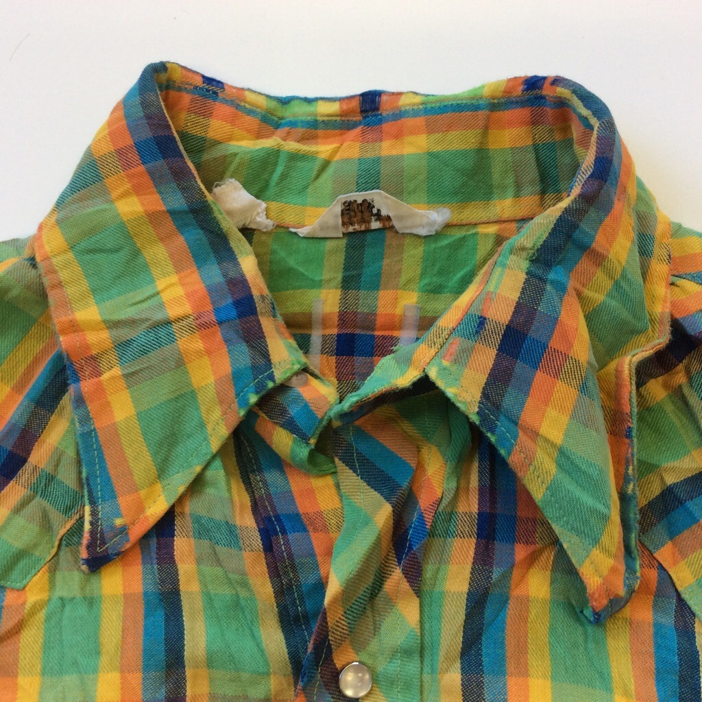 ����ꥫ���� 70's �ӥ�ơ��� Ⱦµ���������󥷥�� ���ʥåץܥ��� ����̵�� L/�С������� USA ���ᥫ�� �ѡ��ޥͥ�ȥץ쥹 �ͥ륷��� �������� ���岷 ����