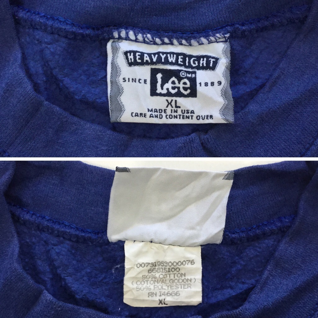 Lee HEAVY WEIGHT ꡼ ץ Ĺµå ȥ졼ʡ MADE IN USA ̵ XL/ġ֥롼 ꥫ͢ ᥫ 岷  å 礭 ӥå С