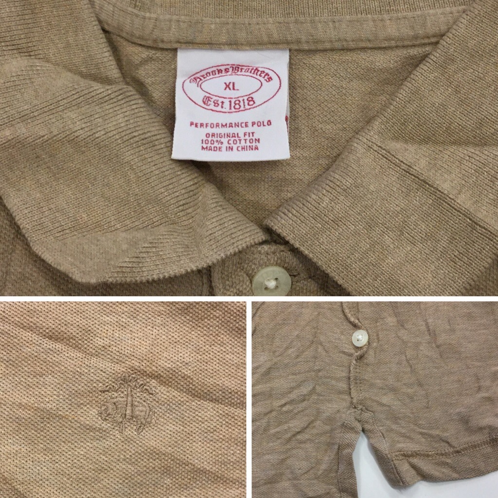 BROOKS BROTHERS �֥�å����֥饶���� Ⱦµ�ݥ������ ���λ� ����̵�� XL/���� �֥��� ���� ������ǥ�ե꡼�� �ɽ� ����ꥫ͢�� USA �礭�������� LL XO �ӥå������� �����С������� ����� ���ݡ��� ���岷 ����