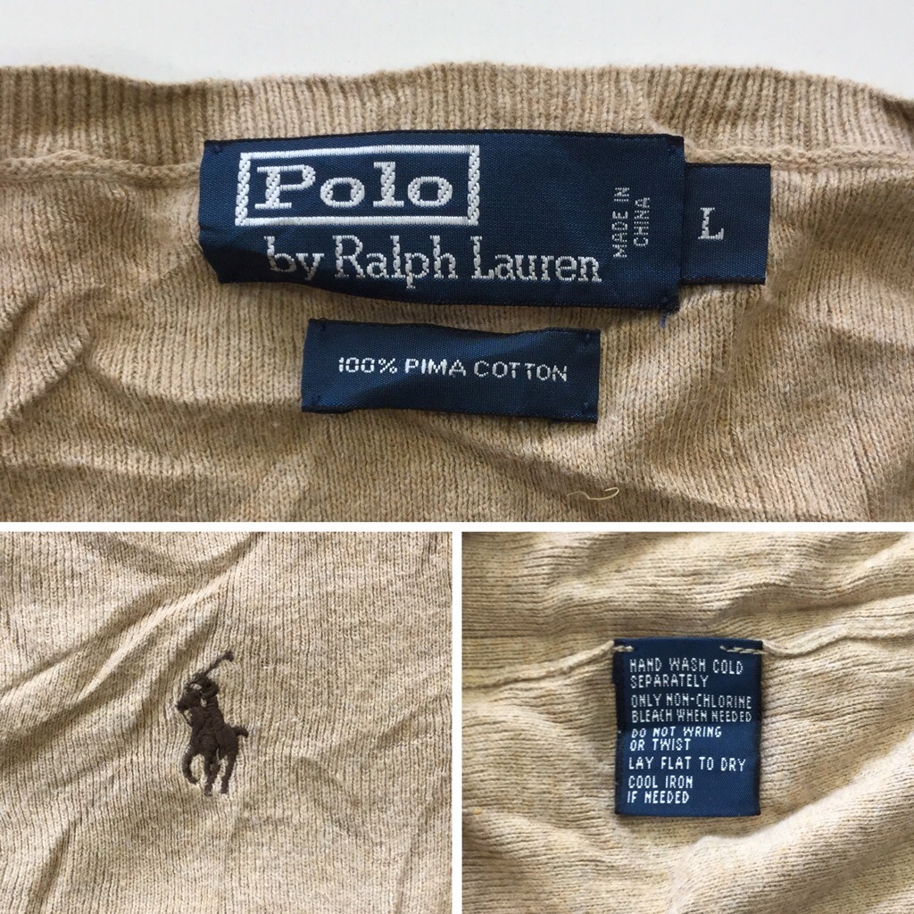 Polo by Ralph Lauren �ݥ� ���ե������ ���åȥ�˥å� V�ͥå��������� ����̵�� L/�١����� ����ꥫ͢�� USA ���ᥫ�� ���ݥ���� �ݥˡ� �ɽ� �֥��� ���� ����ץ� ���岷 ����