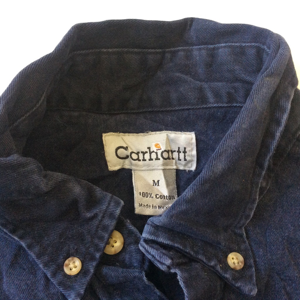 CARHARTT カーハート ワークシャツ 長袖シャツ 無地 送料無料 M/紺 CARHARTT カーハート ワークシャツ 長袖シャツ 無地 送料無料 M/紺