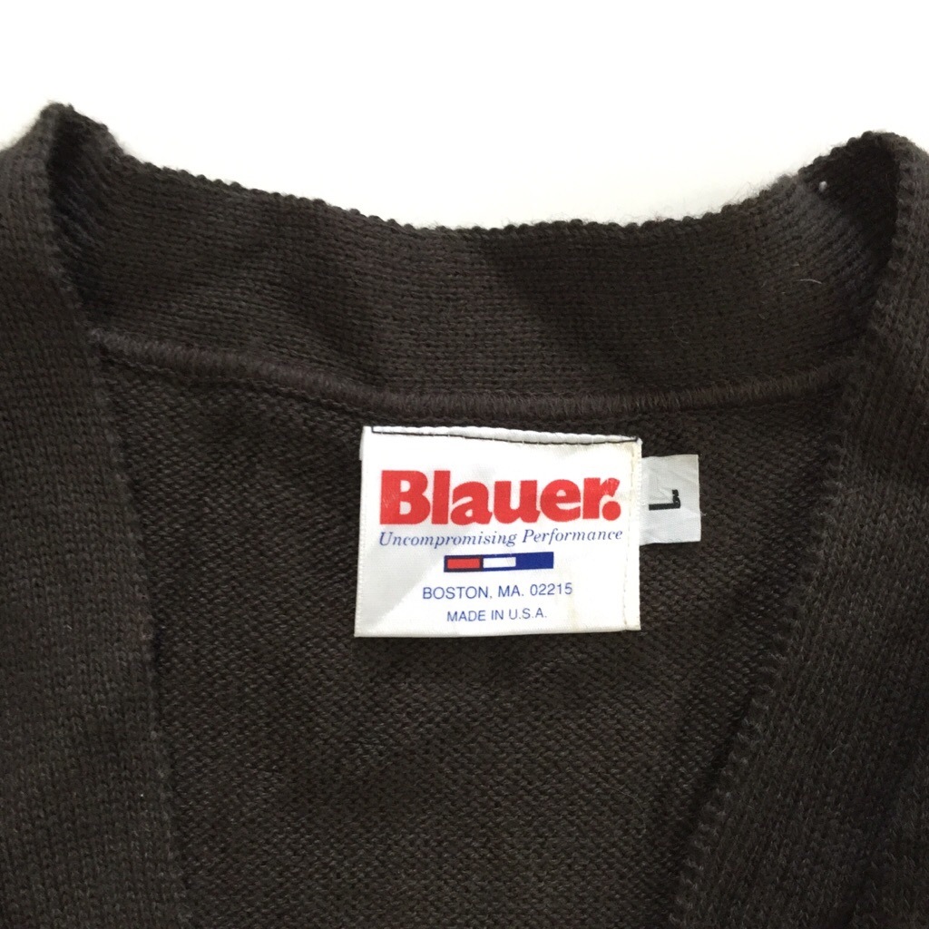 Blauer. �֥饦���� �������˥å� ���åץ��åץ����ǥ����� MADE IN U.S.A. ����̵�� ��� L/�� ̵�� �ץ졼�� V�ͥå� �������� �����奢�� ����ꥫ���� ͢���� ����� ����