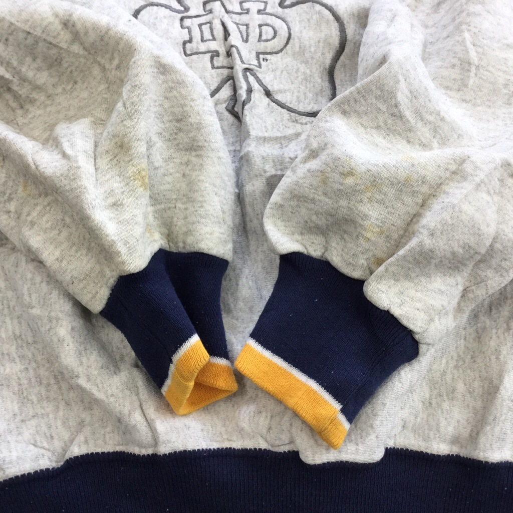 ����ꥫ���� NOTRE DAME ����å� �������å� �ȥ졼�ʡ� ���XL/���ߤꥰ�졼 MADE IN USA ����̵�� ͢���� ���ݡ��� ��С����������� ���岷 ���� �����å� �礭�� �ӥå� �����С�