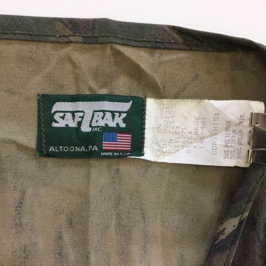 SAFTBAK �ϥ�ƥ��󥰥٥��� ���� �Ρ����顼 ����̵�� XL/�ꥢ��ĥ꡼ ����ꥫ͢�� MADE IN USA ���ᥫ�� �֥��� �����ȥɥ� ������ ������Ϸ�� ���� ���岷 ���� �ϥ�ƥ��󥰥��㥱�å� �礭�� �ӥå� �����С�