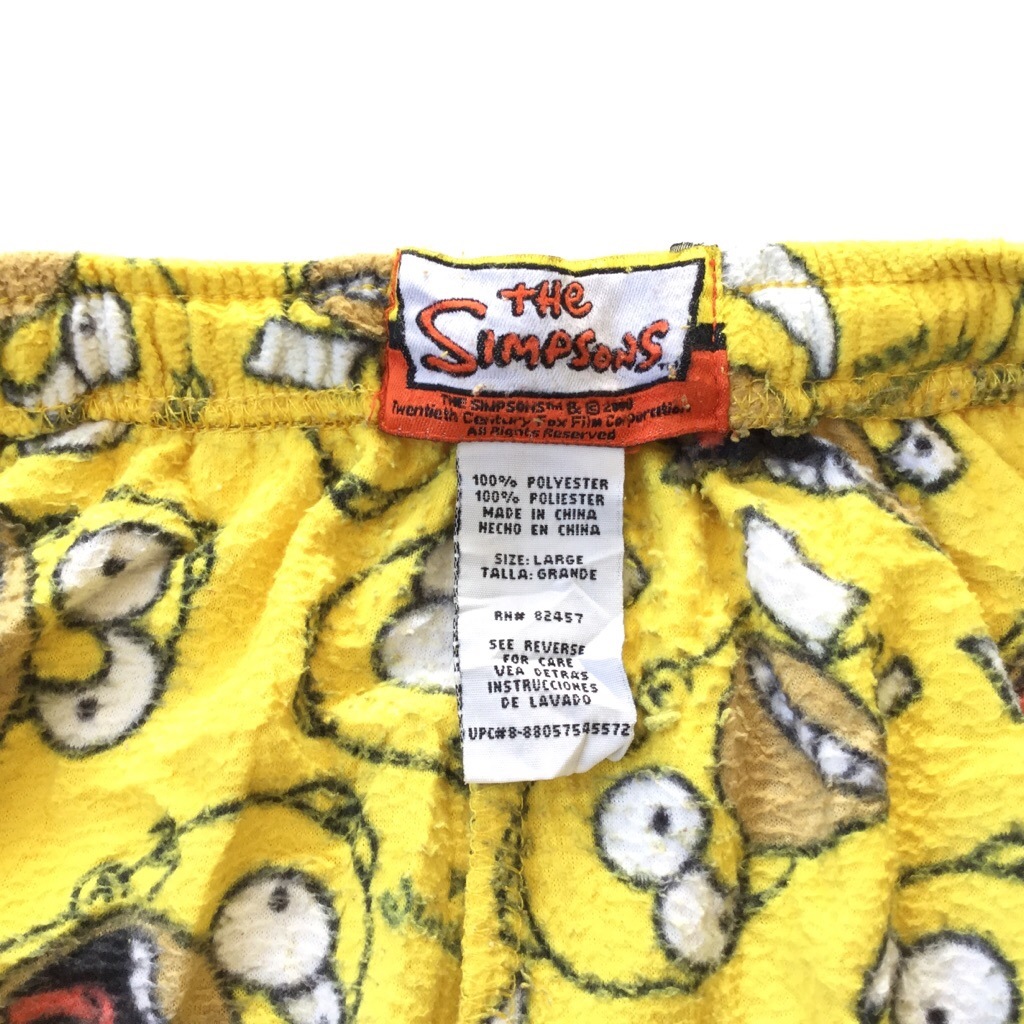 The Simpsons シンプソンズ パジャマパンツ ルームウエア イージーパンツ メンズ L 黄 イエロー アメコミ アニメ コメディ キャラクター フリースパンツ アメリカ直輸入 Usa アメカジ 送料無料 古着卸 業販 ー品切れー Spec Co Ltd