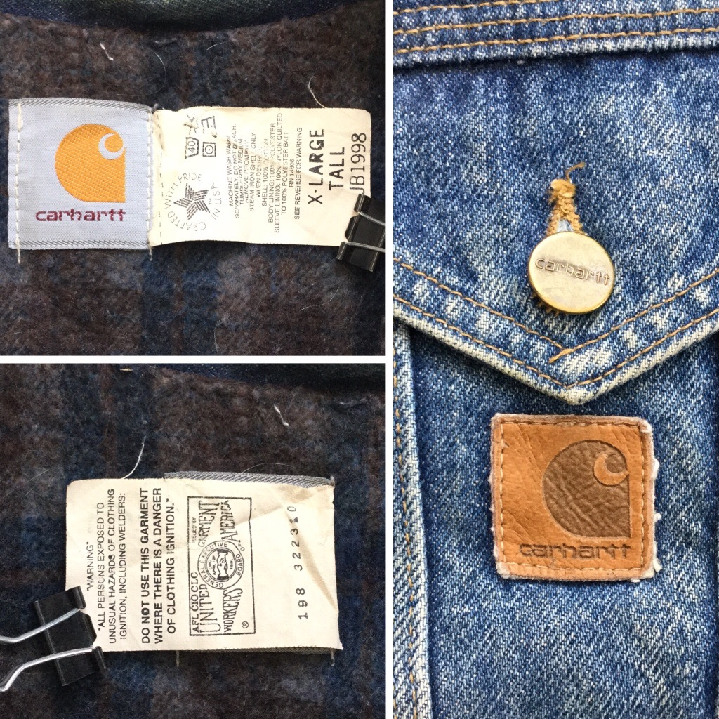 80��90ǯ�� CARHARTT �����ϡ��� �ǥ˥ॸ�㥱�å� �֥�󥱥åȥ饤�ʡ� ����̵�� ��� XL/����ǥ����֥롼 ����ꥫľ͢�� USA ���ᥫ�� �֥��� ���岷 ���� ������㥱�å� ��������� �ӥ�ơ��� ������ơ��� �ӥå������� �����С� �礭�� ����