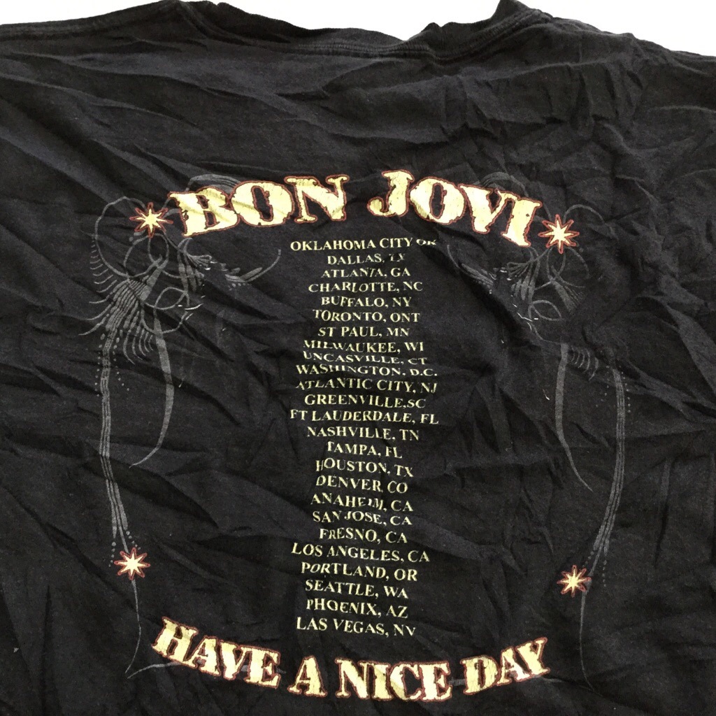 BON JOVI �ܥ� ������� ȾµT����� ����̵�� ��� XL/�����֥�å� �Х��T ���å�T USA ����ꥫľ͢�� ���岷 ���� �礭�� �ӥå� �����С�