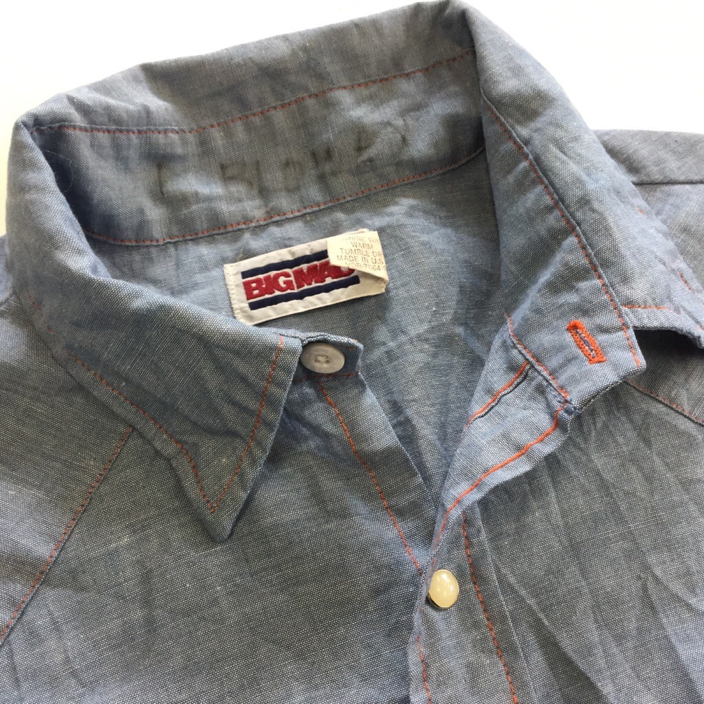 BIG MAC �ӥå��ޥå� Ĺµ�����֥졼����� ���������� ����̵�� XL/�֥롼 ����ꥫľ͢�� MADE IN USA ���ᥫ�� �֥��� ��� �����ȥɥ� LL XO �礭�� �ӥå� �����С� ����