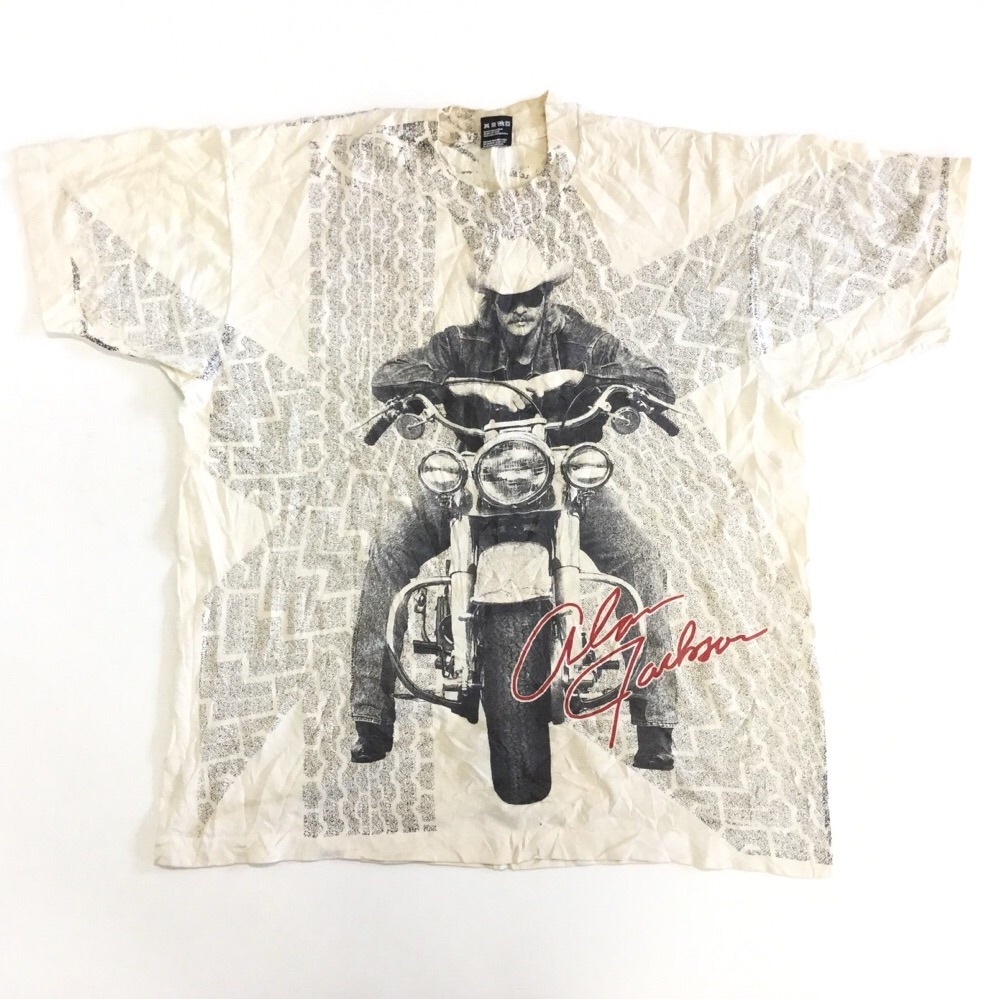ALAN JACKSON ����󥸥㥯���� ȾµT����� ����̵�� ���XL/�١������ ���� ����ȥ꡼ �Х��� MADE IN USA �ե롼�ĥ��֥��롼�� ���ᥫ�� �Х�T �Х��T ���岷 ���� �礭�� �ӥå� �����С�