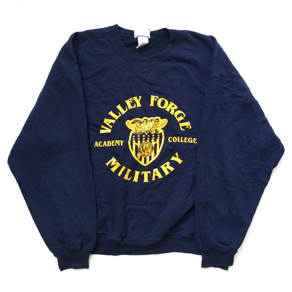 VALLEY MILITARY バレーフォージミリタリー大学 アメリカ直輸入 スウェット トレーナー 送料無料 メンズ XL/紺