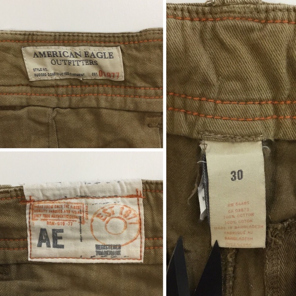 AMERICAN-EAGLE ����ꥫ�󥤡����� �������ѥ�� ����ꥫ͢�� ���硼�� ����̵�� W30/��� AE û�ѥ� �ϡ��եѥ�� ���ᥫ�� USA �֥���