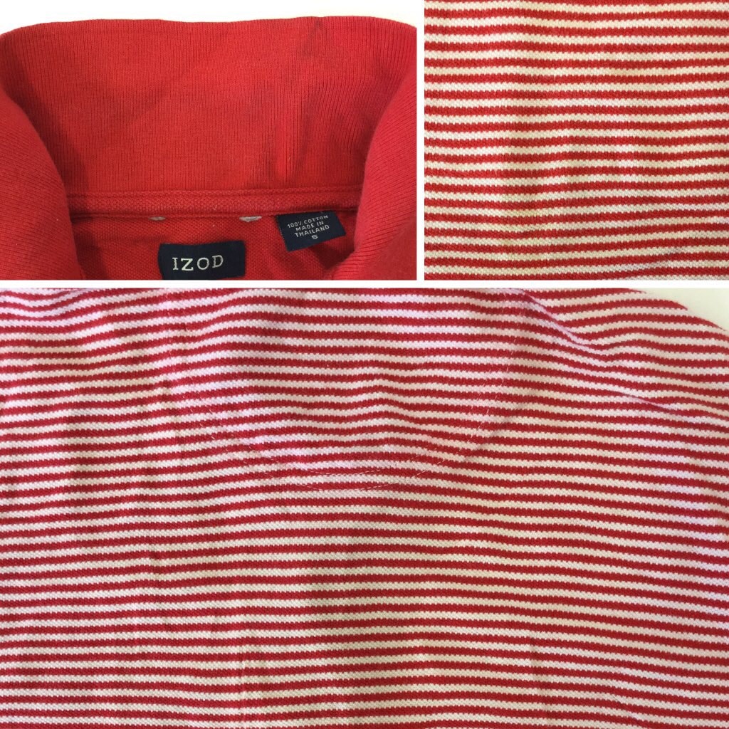 IZOD アイゾッド エンブレム ボーダー 半袖ポロシャツ 送料無料 S/白x赤 アメリカ直輸入 ゴルフ アメカジ USA古着 | ー品切れー | SPEC.CO.,LTD. IZOD アイゾッド エンブレム ボーダー 半袖ポロシャツ 送料無料 S/白x赤 アメリカ直輸入 ゴルフ アメカジ USA古着 | ー品切れー | SPEC.CO.,LTD.