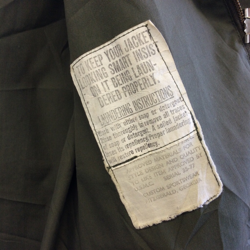 70's USMC �ߥ꥿�꡼ ������㥱�å� �ӥ�ơ��� ����̵�� M-L/�����������꡼�� ����ꥫ͢�� USA �����ߡ� ���ݥ�å� �������ӥ� �Ʒ���ʪ �ɥꥺ�顼 �������󥰥ȥå� ���󥹥�