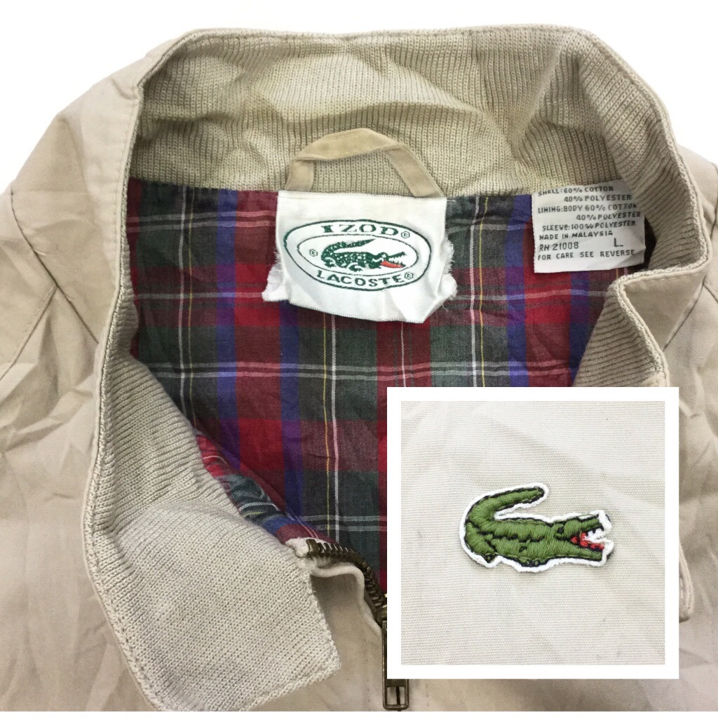 IZOD LACOSTE �������å� �饳���� �ӥ�ơ��� �ɥꥺ�顼���㥱�å� �������󥰥ȥå� ����̵�� L/�١����� ��� ����ꥫ͢�� USA ���ᥫ�� �֥��� ���� ̵�� ���岷 ����