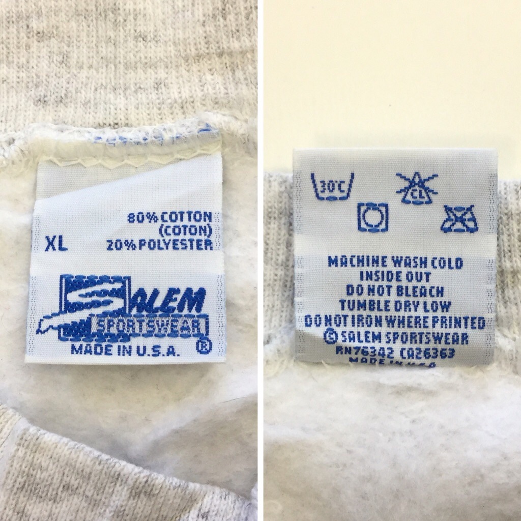 SALEM SPORTSWEAR ������ॹ�ݡ��ĥ����� �������å� �ȥ졼�ʡ� NFL SUPERBOWL MADE IN U.S.A. ����̵�� XL/���ߤꥰ�졼 �����ѡ��ܡ��� �ǥåɥ��ȥå� ̤������ ͢���� ���ᥫ�� ����� ���� �����å� �礭�� �ӥå� �����С�