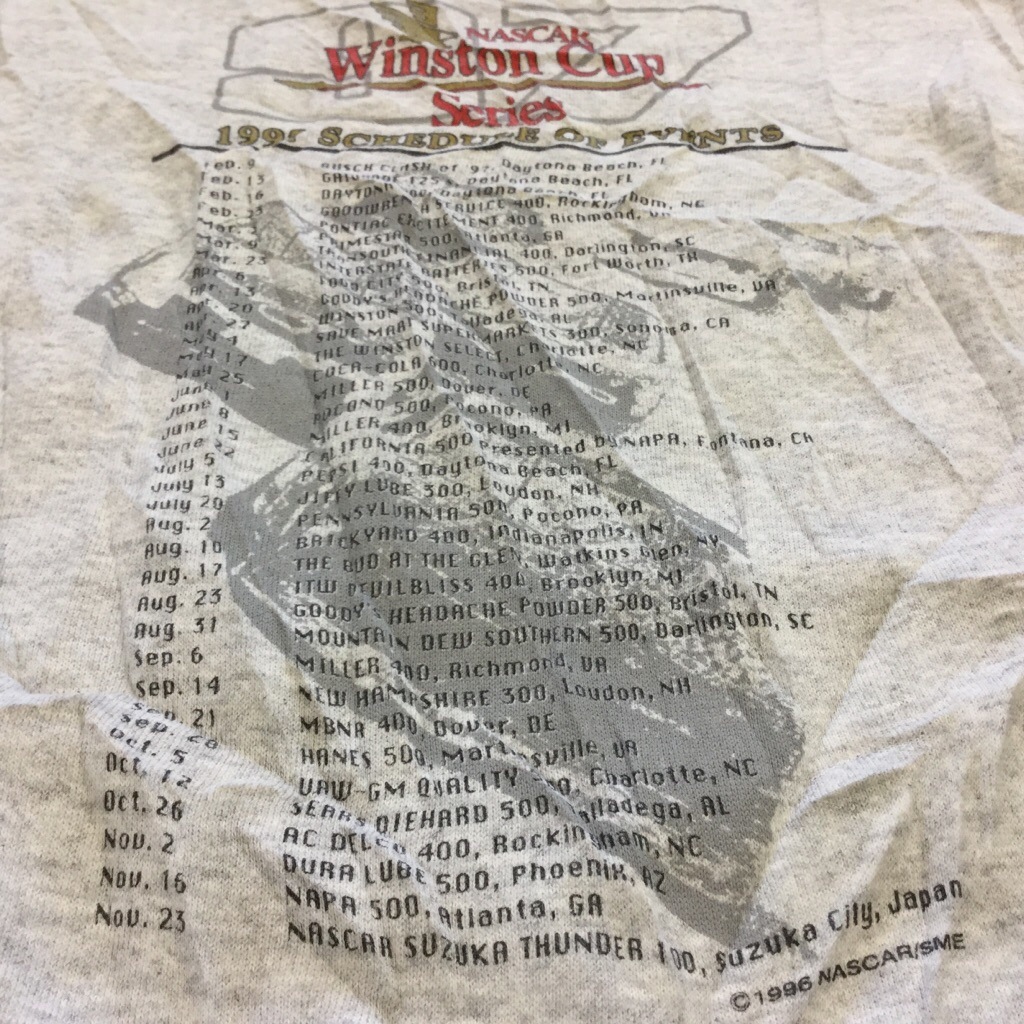 DAYTONA �ǥ��ȥ� NASCAR �ʥ����� �������å� �ȥ졼�ʡ� MADE IN U.S.A. ����̵�� XXL/���ߤꥰ�졼 Winston Cup '97 ͢���� ���ᥫ�� ����� ���� �����å� �礭�� �ӥå� �����С�