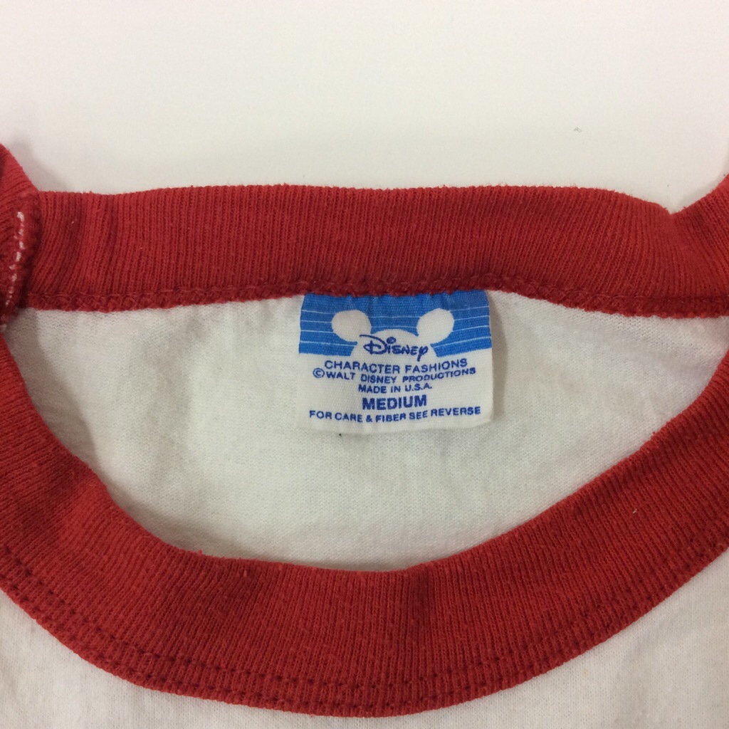 Disney ǥˡ ߥåޥ ١ܡT ȾµT ӥơ ̵ M/֡򡦥åɡۥ磻 ꥫ͢ MADE IN USA ᥫ 饰 ե  ֥ 岷  ˥å  ơ