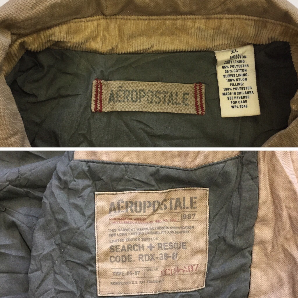 AEROPOSTALE ݥơ å 㥱å åѡ㥱å ̵ XL/١ ꥫ͢ USA ᥫ  ֥ 礭 ӥå С 岷 