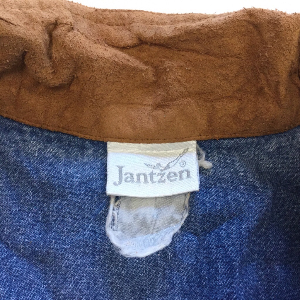 Jantzen ����󥻥� ����ꥫ���� ��ǥ����� �ǥ˥ॸ�㥱�å� �ơ��顼�ɥ��㥱�å� ����̵�� L����/�֥롼 ��ĥܥ��� USA ����� ͢����