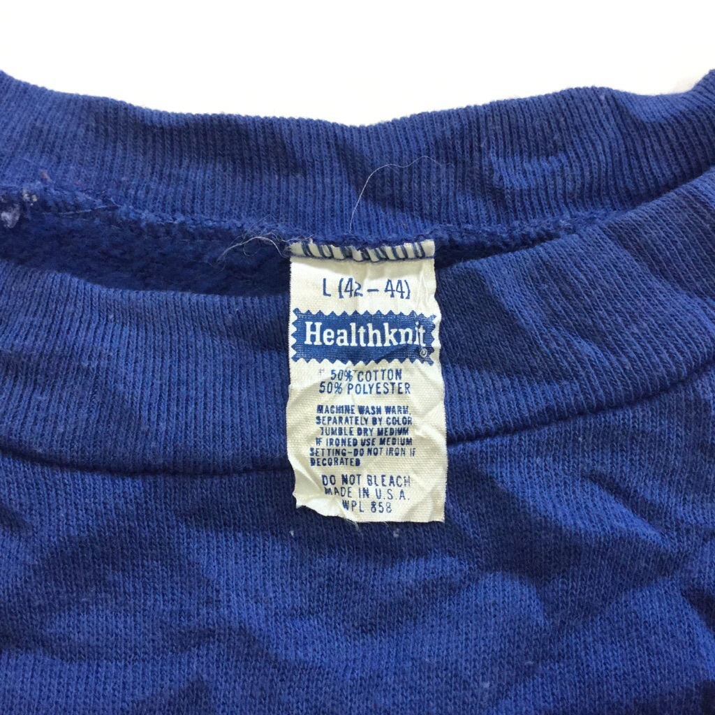 ����ꥫ���� �������å� �ȥ졼�ʡ� ���L/�ġ��֥롼 �饰��� Healthknit �إ륹�˥å� MADE IN USA ����̵�� ͢���� ���ݡ��� ���岷 ���� �����å� ��Ʈ�� ���Τ���