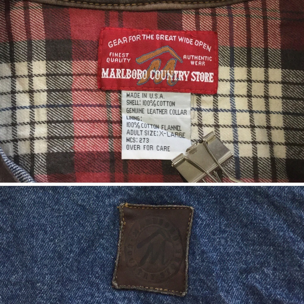 MARLBORO �ޥ�ܥ� ����ꥫ͢�� �ǥ˥ॸ�㥱�å� G����� XL/����ǥ��� �쥶�����顼 �׶� ����̵�� USA ��� ��������� ���ᥫ�� 4�ݥ� ����� ���� �礭�� �ӥå� �����С�