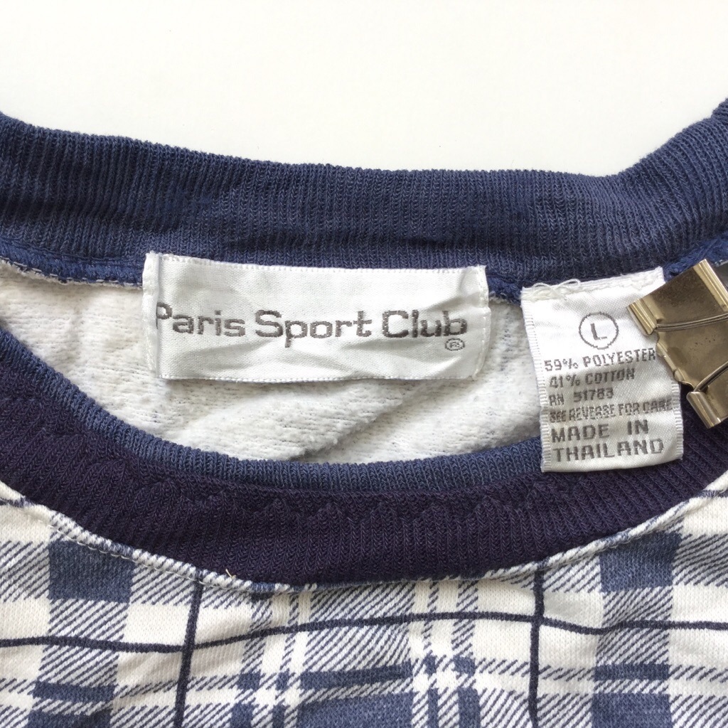 ����ꥫ���� ��ǥ����� �����å��������å� �ȥ졼�ʡ� L/��x�� paris �ѥ� sport club �����å� ���岷 ����̵�� ͢����