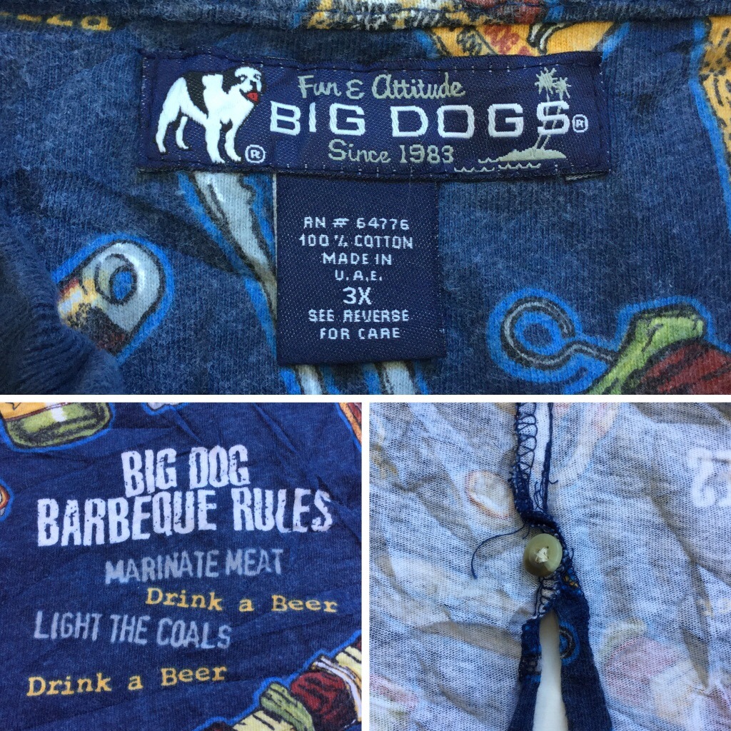 BIG DOGS С٥塼 Ⱦµݥ ̵  3X/ͥӡx MADE IN USA ᥫ ݡ BBQ ȥɥ ꥫľ͢ 岷 ̵ 