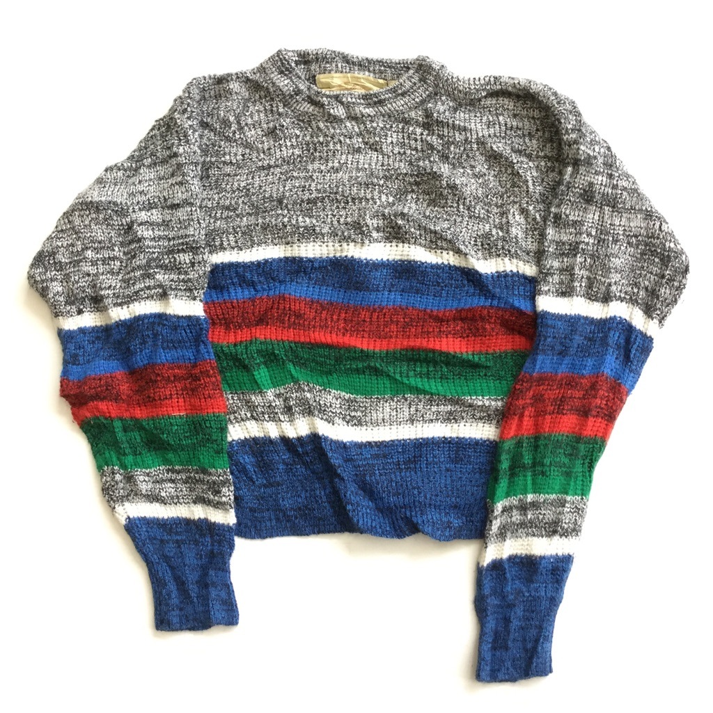 La Meilleure アメリカ直輸入 セーター ボーダー 送料無料 メンズ S 霜降り多色 Usa トラッドクルーネック アメカジ アクリル ニット オールドアメリカン 古着卸 業販 アメリカ古着 メンズ トップス ニット セーター Spec Co Ltd