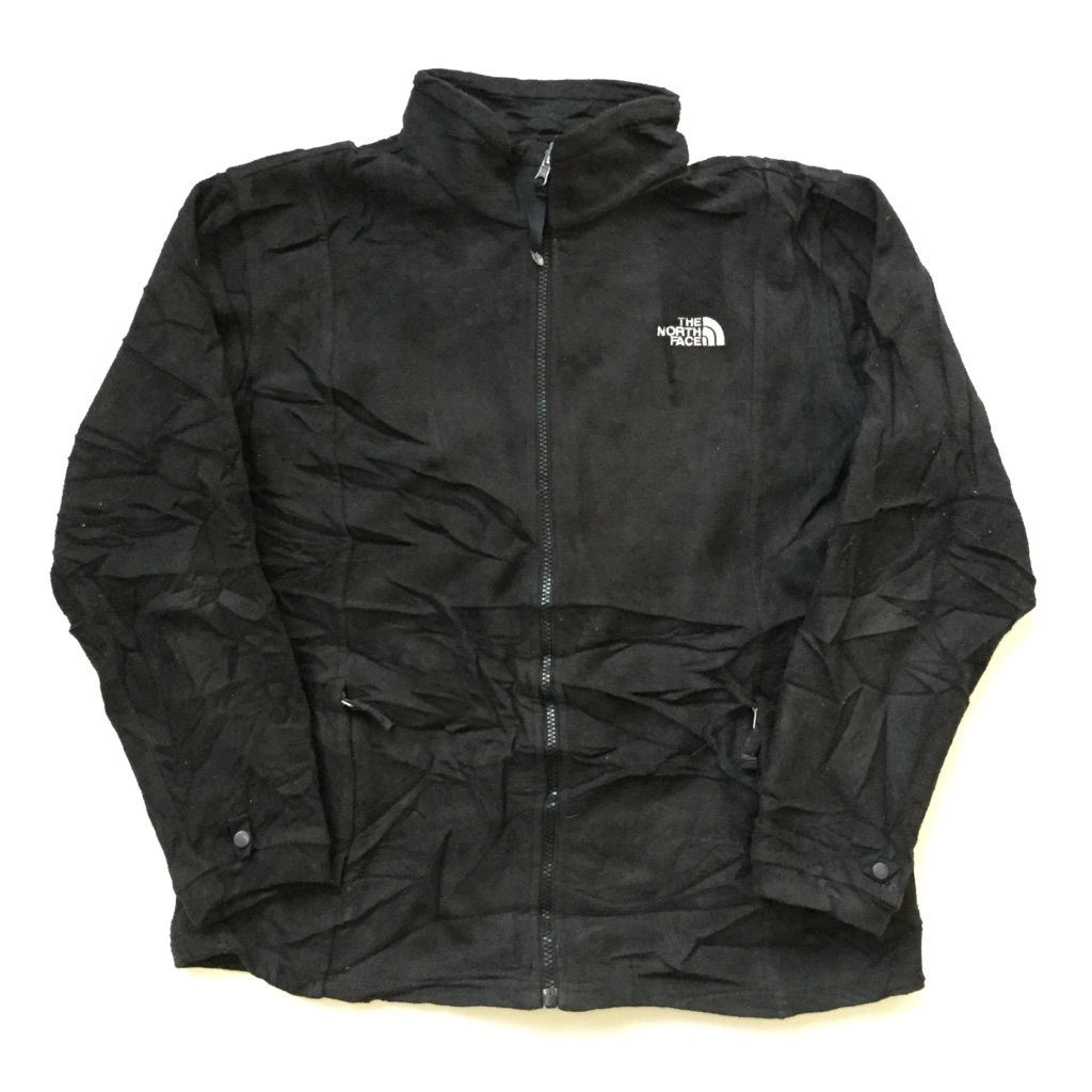 The North Face ノースフェイス フリースジャケット アメリカ直輸入 フルジップ 送料無料 レディース S程度 黒 ブラック ジッパー ジャンパー カーディガン 刺繍ロゴ Usa アメカジ ブランド シンプル アウター アウトドア スポーツ 古着卸 業販 ー品切れー Spec Co Ltd