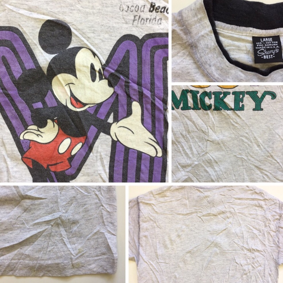 MICKEY ߥåޥ Florida ȾµT L/졼 ̵ ե MADE-IN-USA  Disney ǥˡ T USA