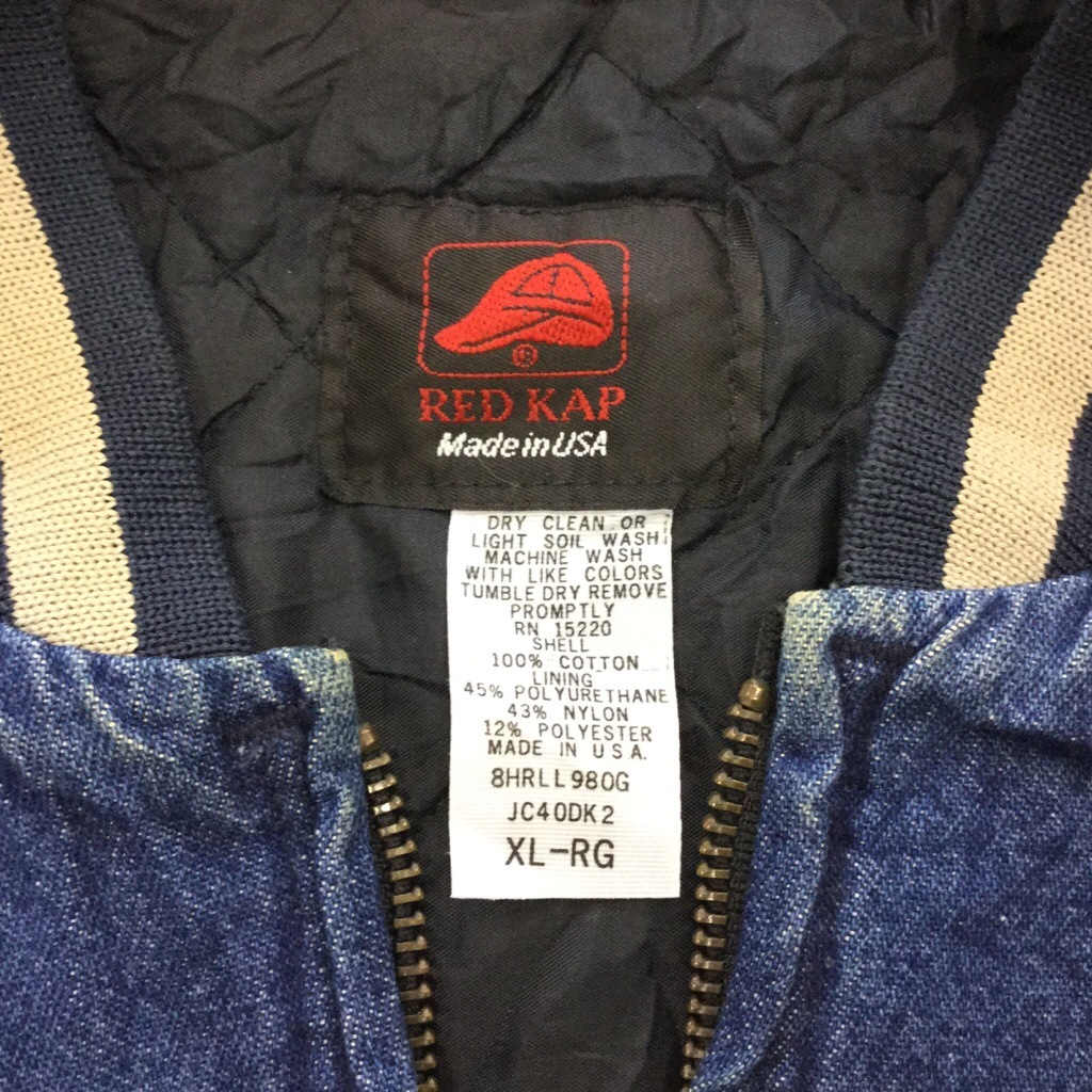 RED KAP ��åɥ���å� MADE IN U.S.A �ǥ˥ॸ�㥱�å� ������㥱�å� ��������� ����̵�� XL/����ǥ��� ����ꥫ͢�� ���ᥫ�� �֥��� ���������ॸ���ѡ� �礭�� LL O �ӥå� �����С� ǻ�� ���岷 ����