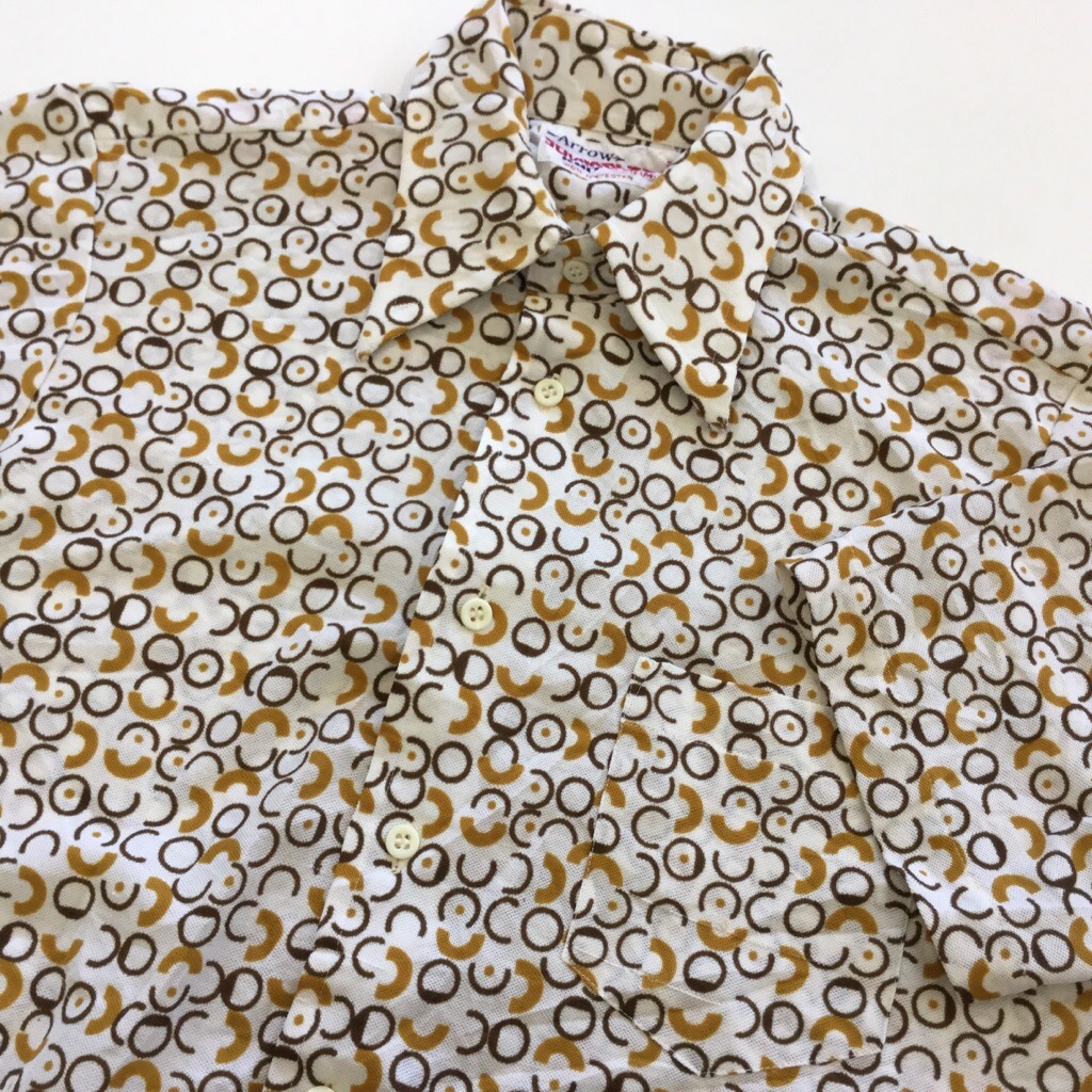 Arrow ������ 70's �ݥꥷ��� ������� Ⱦµ����� M/���եۥ磻��x���� SCRAMBLER KNIT ����̵�� �֥��� �ӥ�ơ��� ���ᥫ�� ���� USA �ӥ�ơ���