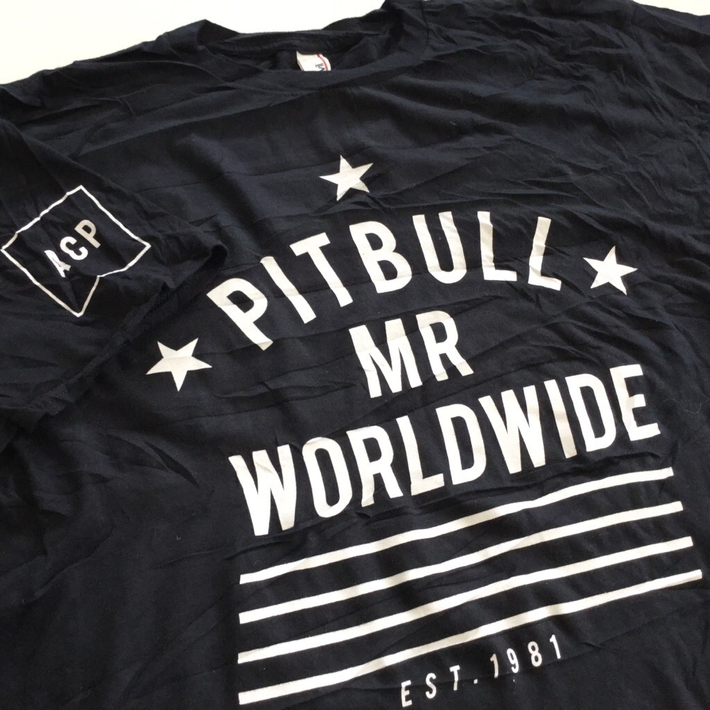 ����ꥫ���� ȾµT����� �ץ���T ����̵�� ��� XL/�����֥�å� ACP PITBULL MR WORLD WIDE �� USA ���岷 ͢���� ���� �礭�� �ӥå� �����С�