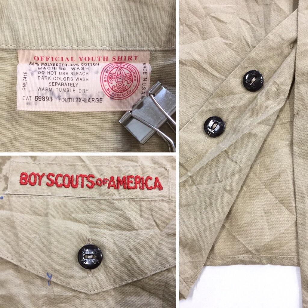 BOY SCOUTS �ܡ����������� Ⱦµ����� MADE IN USA ��˥ե����� ����̵�� �桼�� XL/�١����� ���� �����ȥɥ� ������ �ϥ����� ������� ����ꥫ���� ͢���� �礭�� �ӥå� �����С�